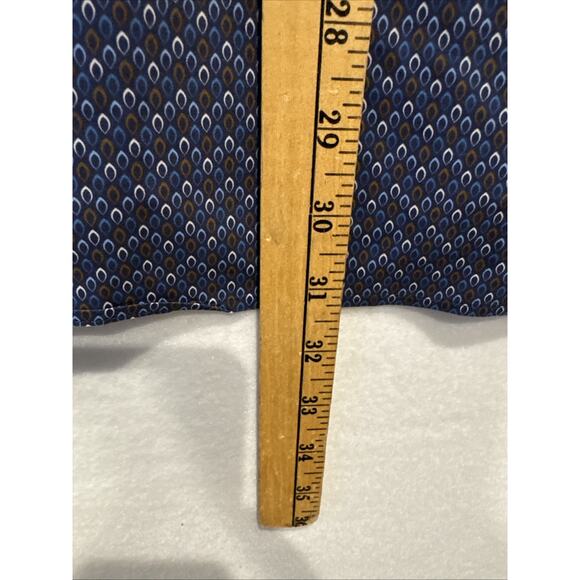 Peter Millar Dess Shirt Mens Large Blue All Over Print‎ Geometric Collection - Picture 6 of 6